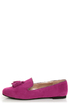 Yoki Frida Raspberry Fuchsia Tassel Smoking Slipper Flats