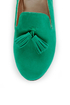 Yoki Frida Teal Tassel Smoking Slipper Flats