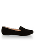 Yoki Gator 4 Black Suede Smoking Slipper Flats