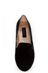 Yoki Gator 4 Black Suede Smoking Slipper Flats