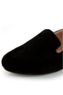 Yoki Gator 4 Black Suede Smoking Slipper Flats