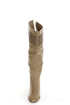 Yoki Giada Beige Studded Over-the-Knee Boots