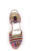 Yoki Kelly 12 Fuchsia Guatemala Striped Platform Heels