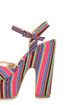 Yoki Kelly 12 Fuchsia Guatemala Striped Platform Heels