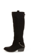 Yoki Kelsey Black Chain Gang Knee High Boots