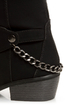 Yoki Kelsey Black Chain Gang Knee High Boots