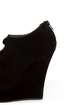 Yoki Miriam Black Cutout Peep Toe Shootie Wedges