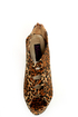 Yoki Miriam Leopard Cutout Peep Toe Shootie Wedges