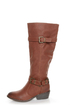 Yoki Tammy 2 Rust Brown Belted Knee High Riding Boots