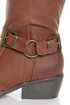 Yoki Tammy 2 Rust Brown Belted Knee High Riding Boots