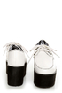 Y.R.U. Kreep White Lace-Up Creeper Platforms