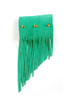 Amy Waltz Cuff Me Up Teal Fringe Leather Cuff