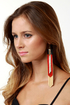 Claire Fong Arizona Skies Fringe Leather Earrings