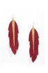 Claire Fong Tiger Lily Red Feather Earrings