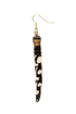 Sabre Dance Brown and White Earrings