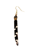 Sabre Dance Brown and White Earrings