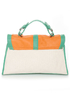 Carrot Cake Mint Color Block Purse