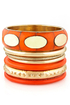 Press Play Orange Bangle Set