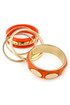 Press Play Orange Bangle Set