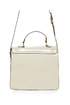Melie Bianco Dora Patent Ivory Satchel