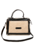 Melie Bianco Helena Black and Beige Handbag