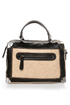 Melie Bianco Helena Black and Beige Handbag