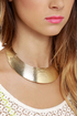 Round She Goes Gold Collar Necklace