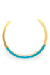 Infinity Pool Gold and Turquoise Collar Necklace