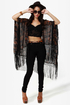 Obey Fringe Floral Scarf