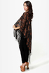 Obey Fringe Floral Scarf