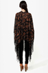 Obey Fringe Floral Scarf