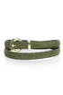 Crescent Olive Green Leather Belt