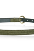 Crescent Olive Green Leather Belt