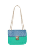 Antoinette Blue and Mint Purse