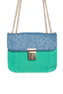 Antoinette Blue and Mint Purse