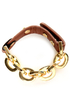 Shira Melody Alexandra Brown Leather Bracelet