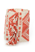 Happy Solstice Ivory and Coral Beaded Cuff