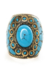 Mosaic to My Ears Blue Ring