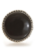Roundoff Black Cocktail Ring