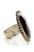 Roundoff Black Cocktail Ring