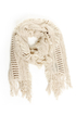 Hayride Beige Fringe Scarf