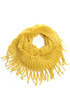 Rock Thready Mustard Fringe Infinity Scarf