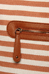 Beach Bum Brown Striped Canvas Tote