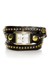 Time Lapse Studded Wraparound Watch