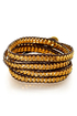 Zad Against the Chain Brown and Gold Wrap Bracelet