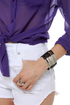 Zad Don\\\\\\\\\\\\\\\'t Cage Me In Black Leather Bracelet
