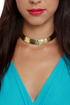 Zad Hammered Gold Collar Necklace