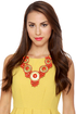 Zad Neptune's Treasure Coral Red Necklace