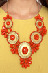 Zad Neptune's Treasure Coral Red Necklace