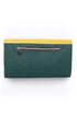 For Goodness' Snake Yellow and Teal Snakeskin Clutch